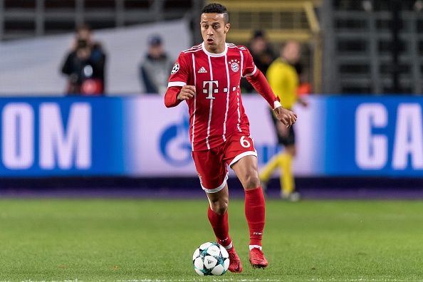 Thiago Alacantara won seven consecutive Bundesliga titles with Bayern Munich