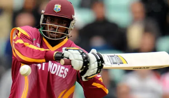 Chris Gayle scored 124 off 137 balls against Pakistan.