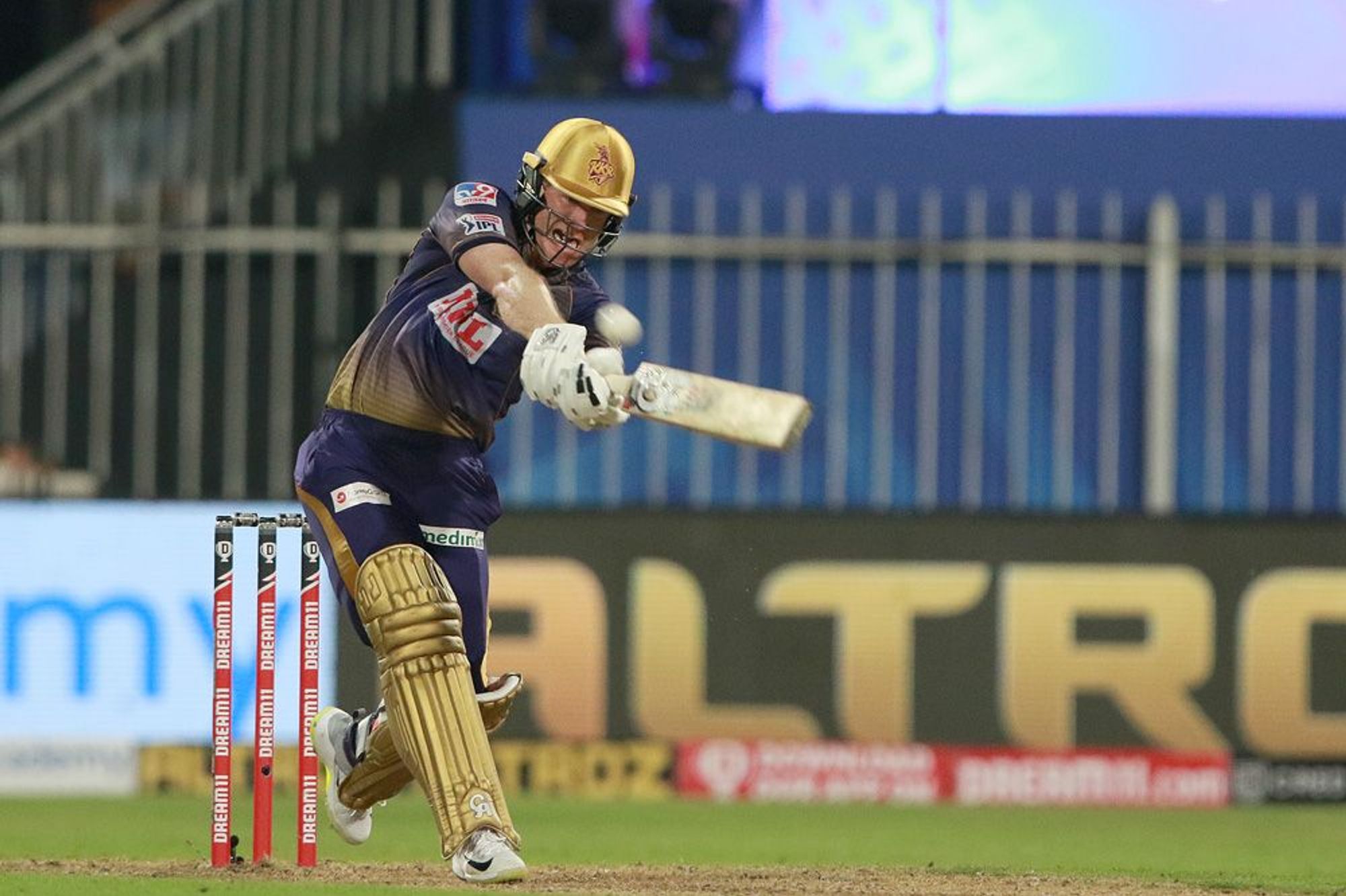 Eoin Morgan scored 44 off 18 in the game against Delhi Capitals
