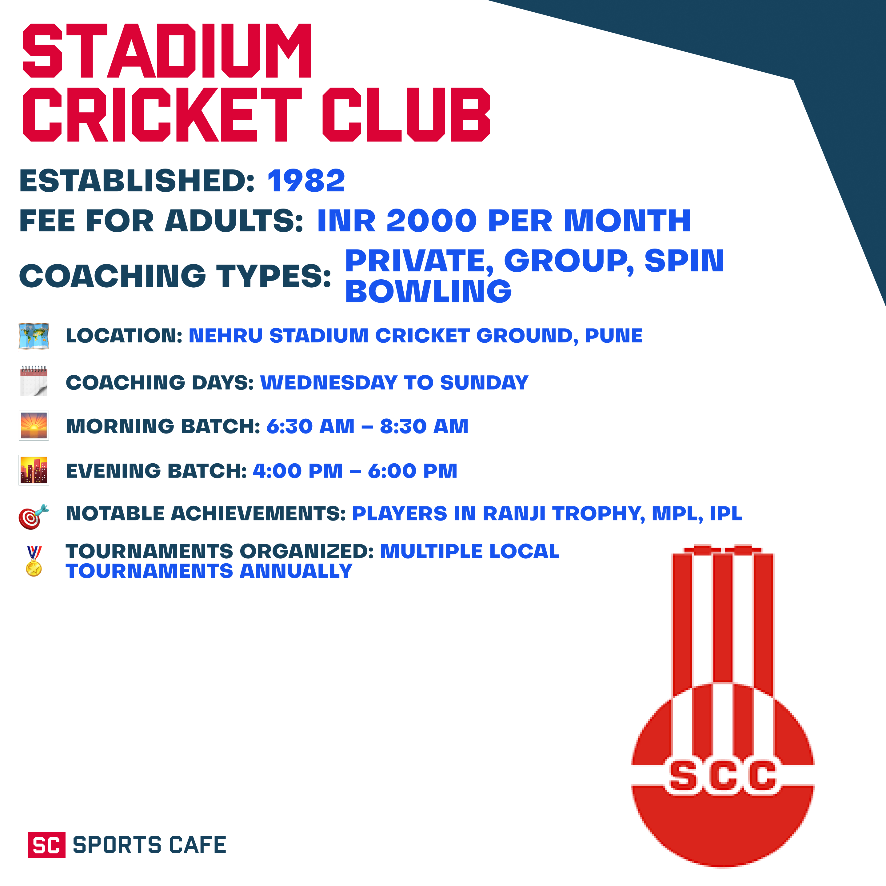 Stadium Cricket Club.