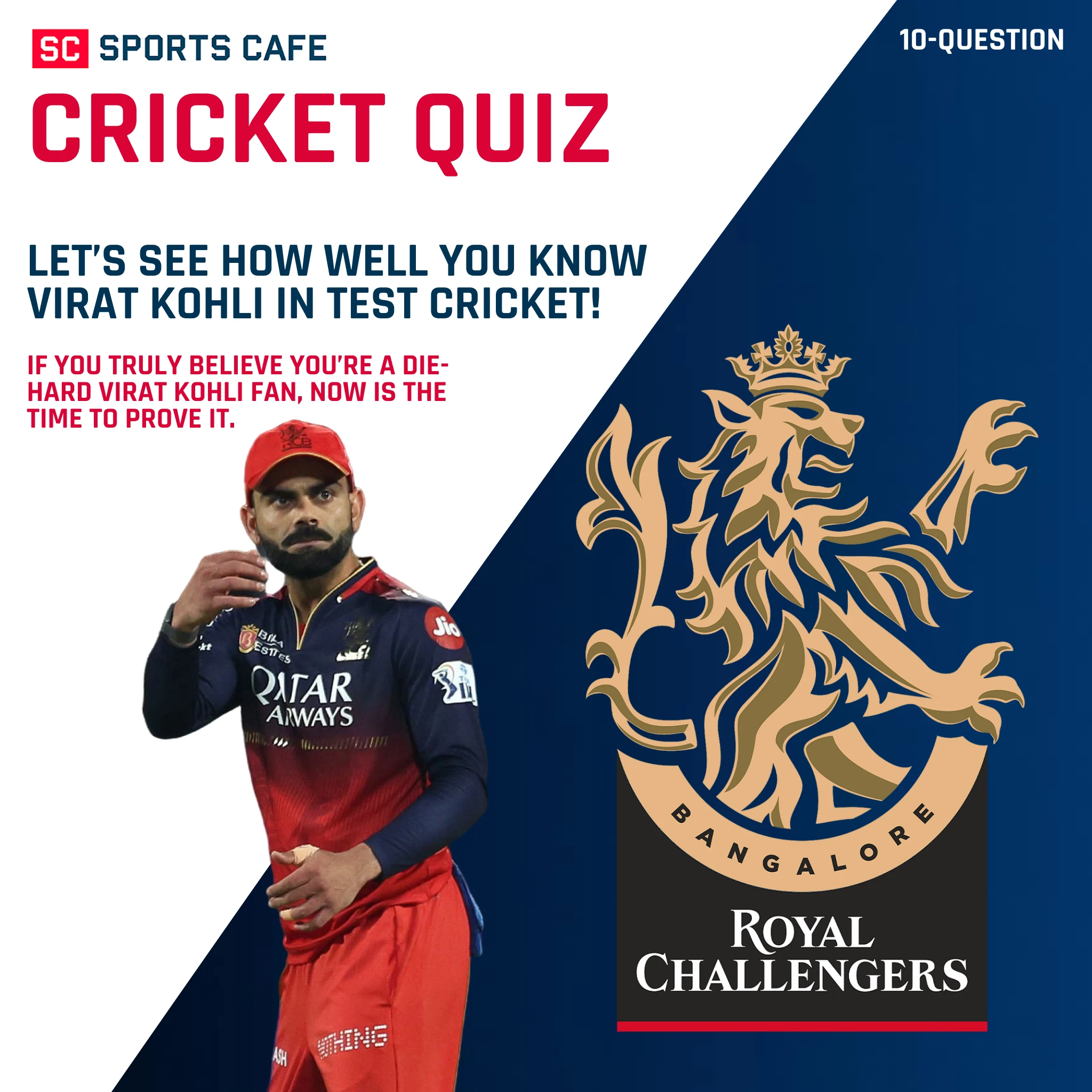 How Well You Know Virat Kohli in Test Cricket! | SC Quiz