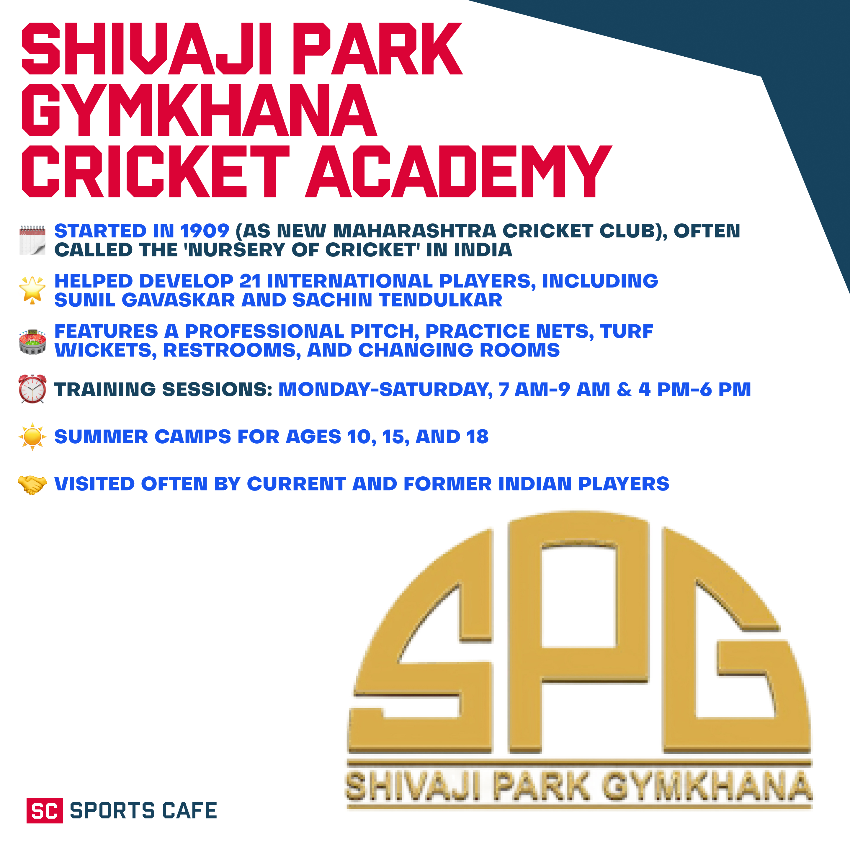 Shivaji Park Gymkhana Cricket Academy.