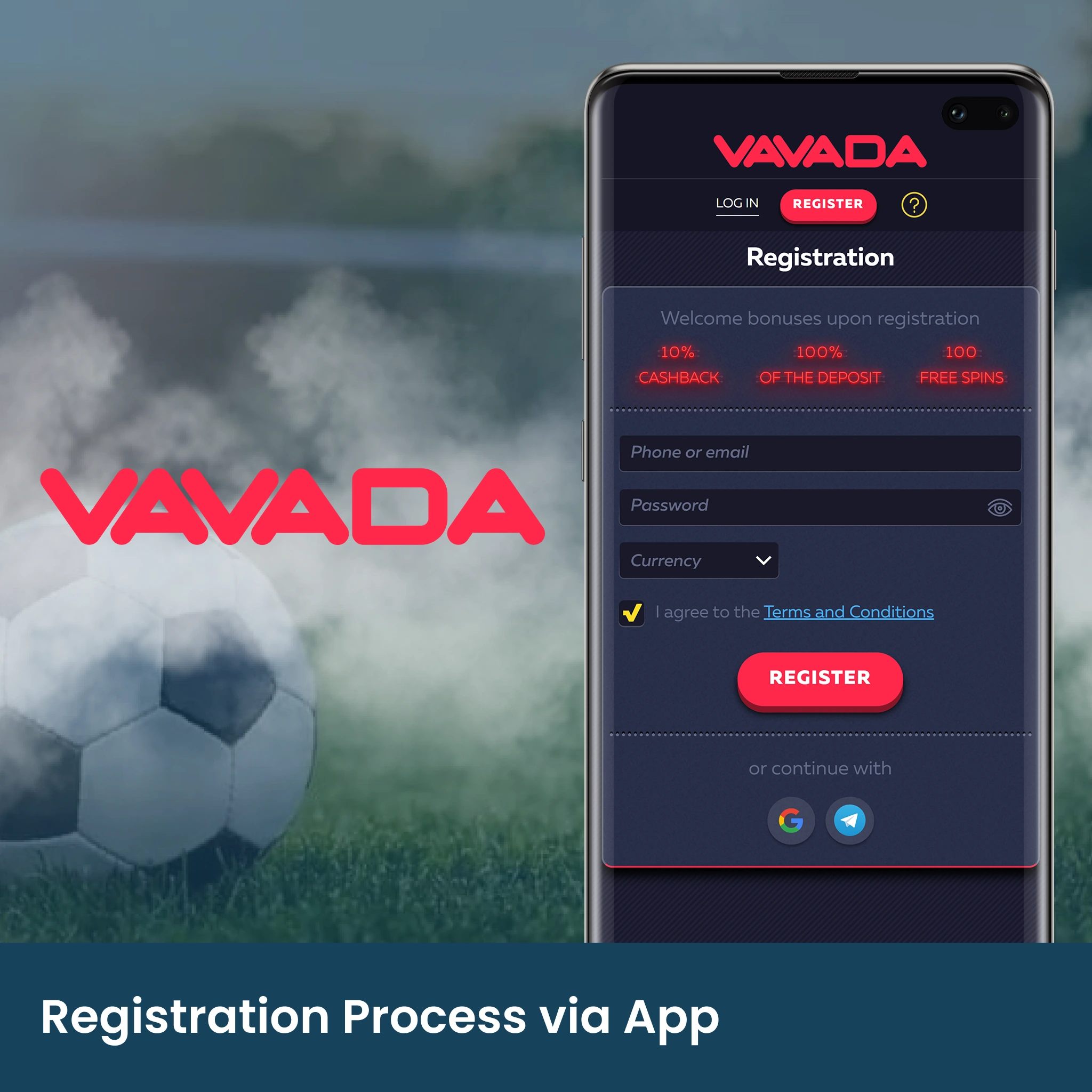 Registration From the Vavada App