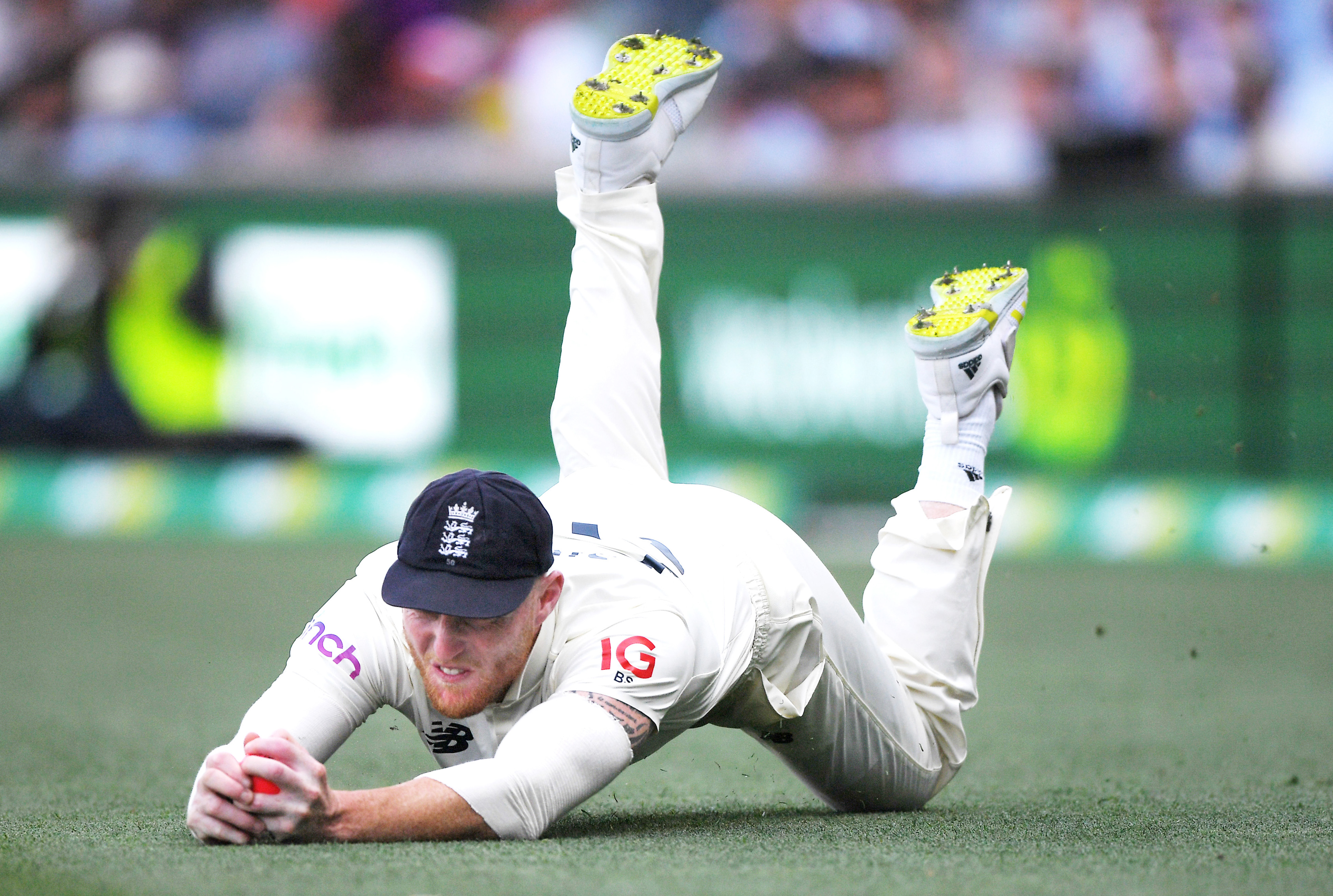 Ben Stokes took a well-judged boundary catch to send back Travis Head