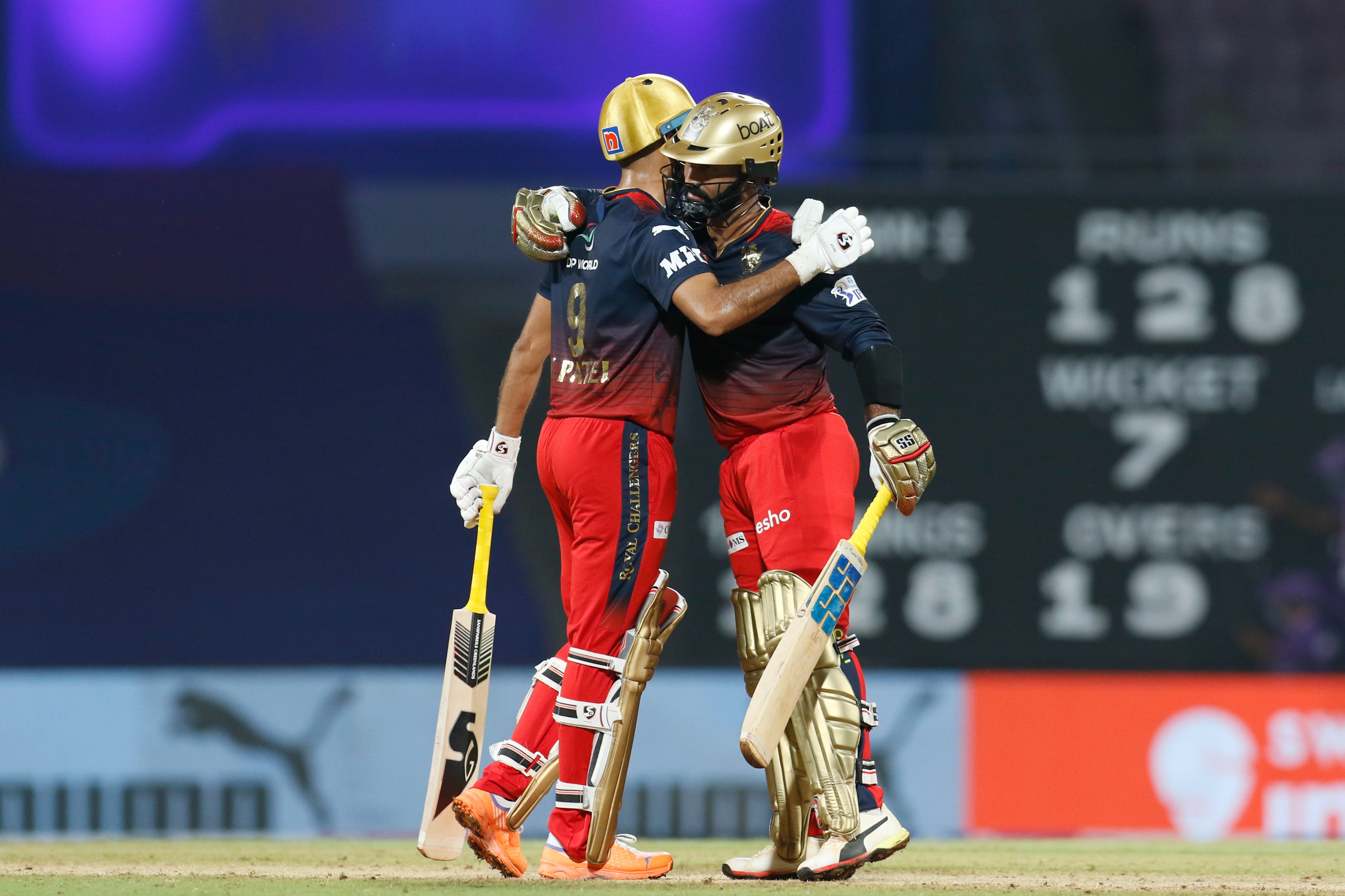 RCB won by three wickets against KKR