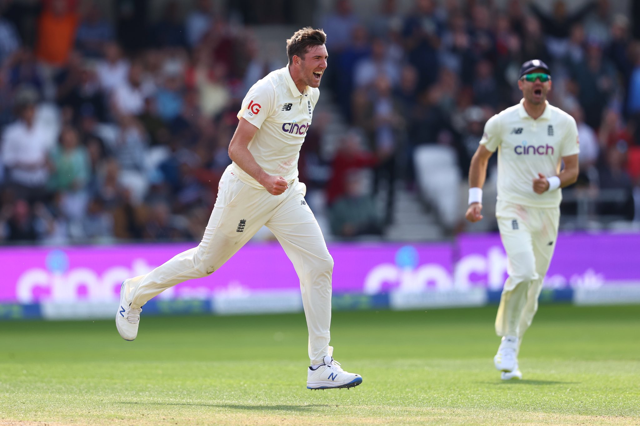 Craig Overton picked three wickets in the first innings