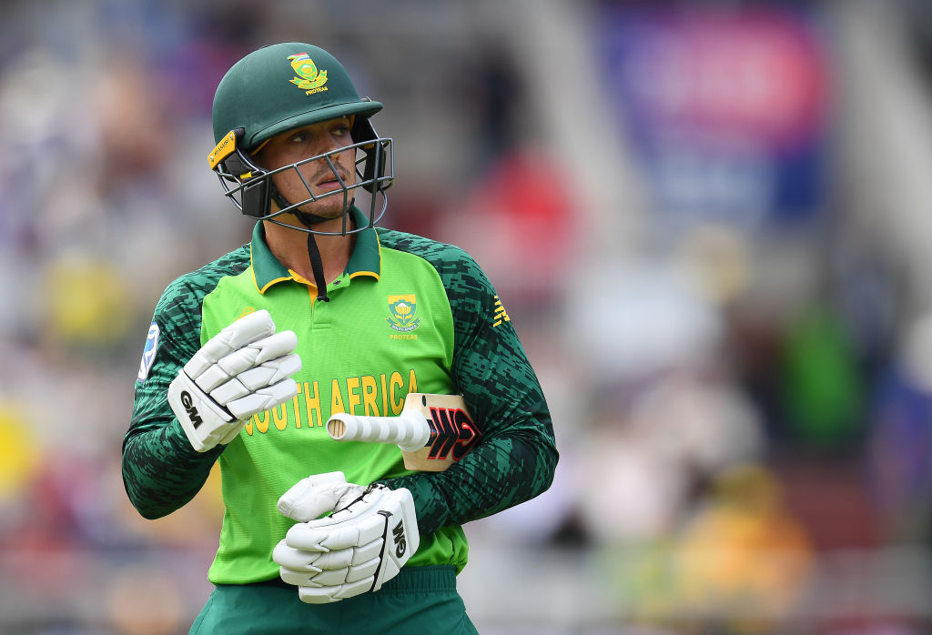 Quinton de Kock scored 27 runs in the first ODI against India in Paarl