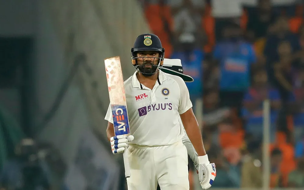 Rohit Sharma during a Test in Ahmedabad
