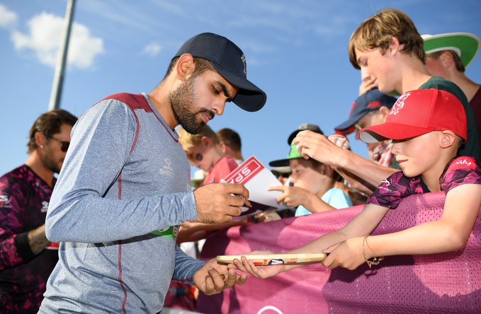 Babar is playing for Somerset this Blast season