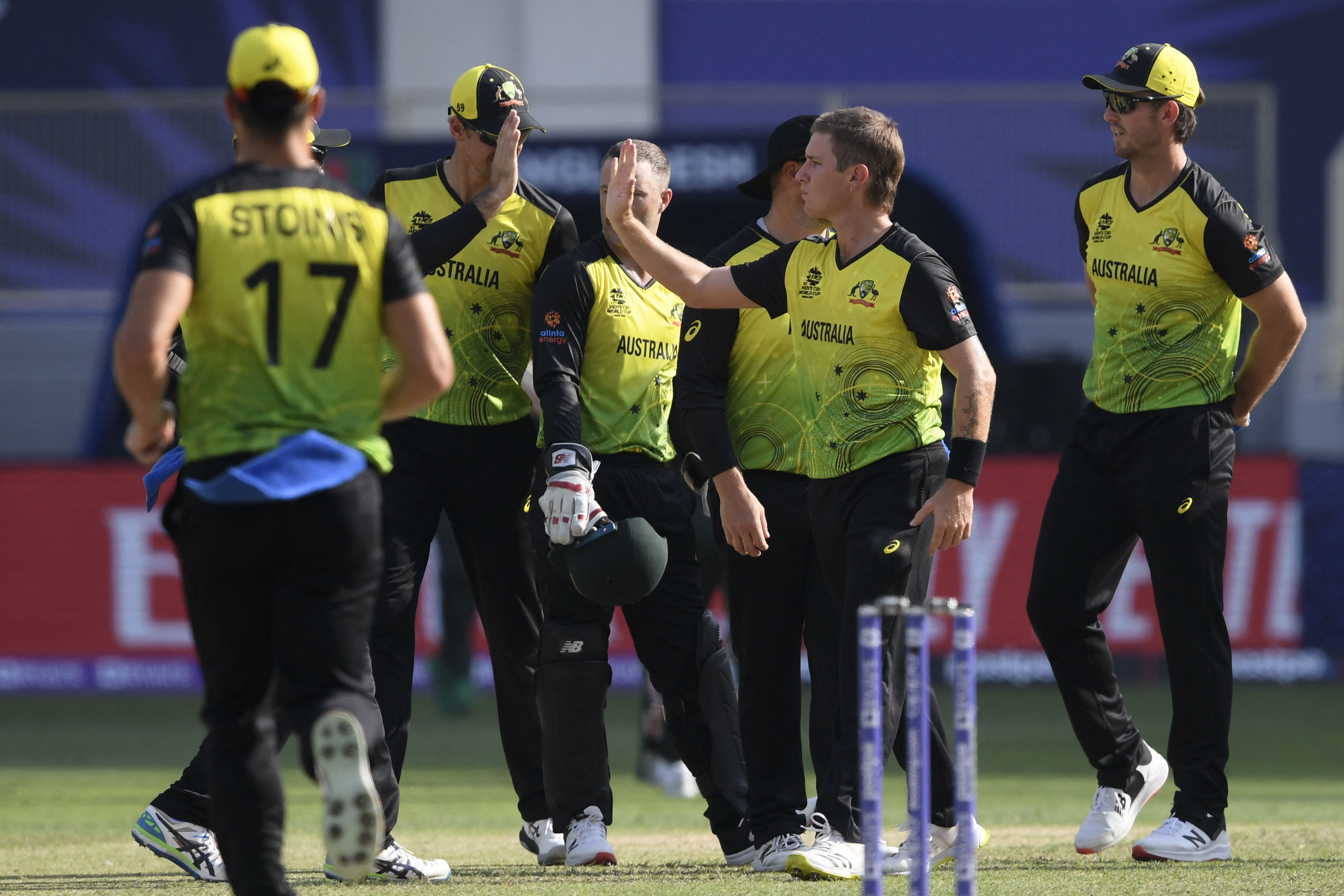 All-round Australia sealed a dominant eight-wicket win over Bangladesh in Dubai on Thursday