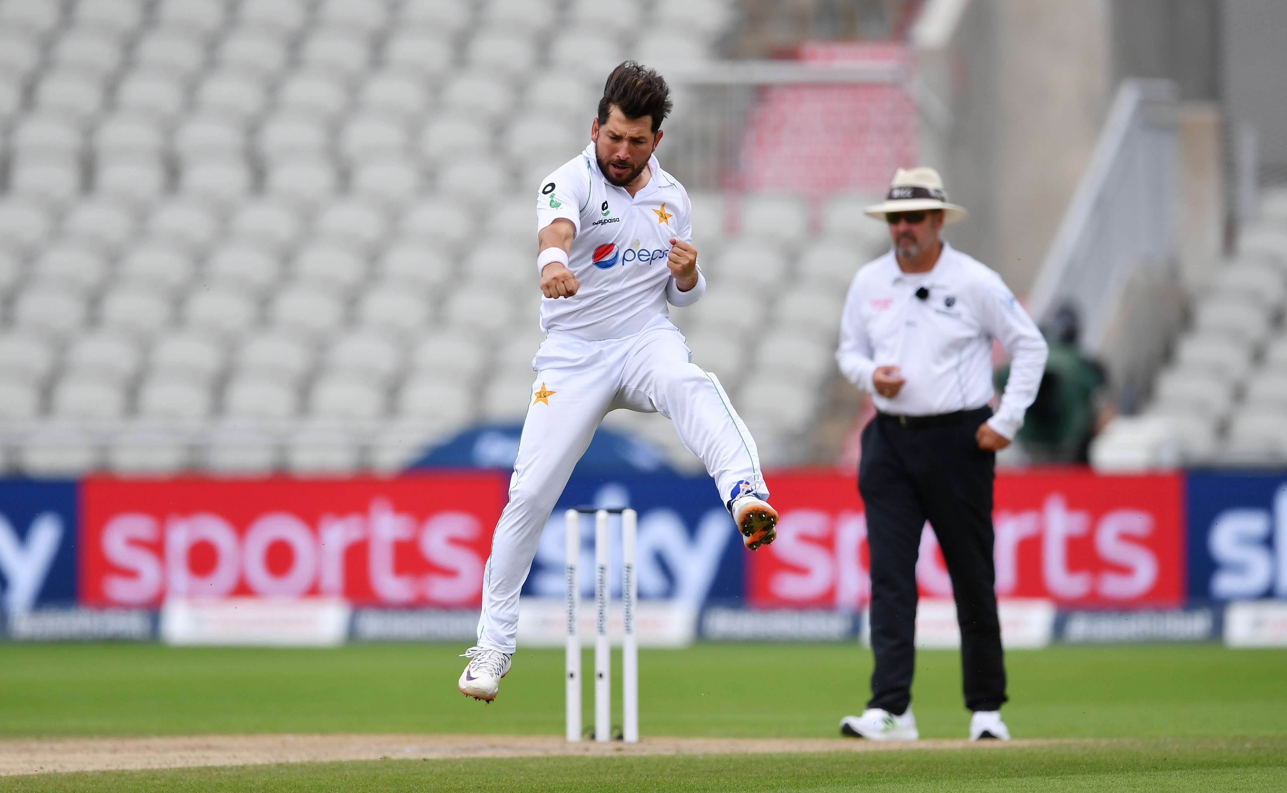 Yasir Shah in action