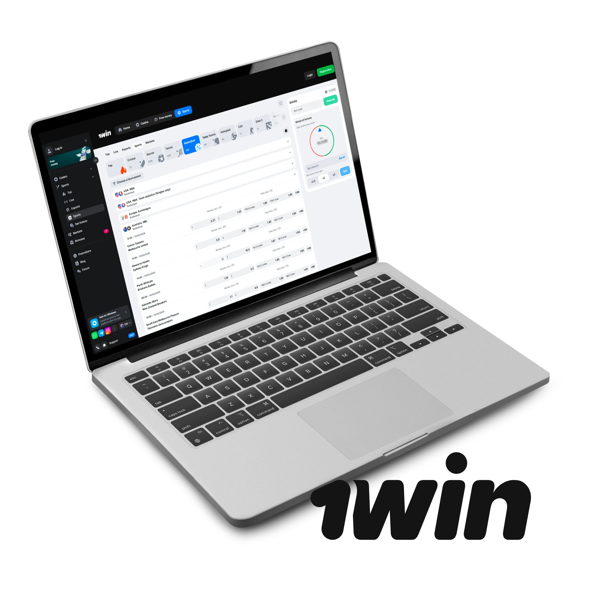  1win is a premier betting platform offering a generous welcome bonus and a broad selection of basketball events.