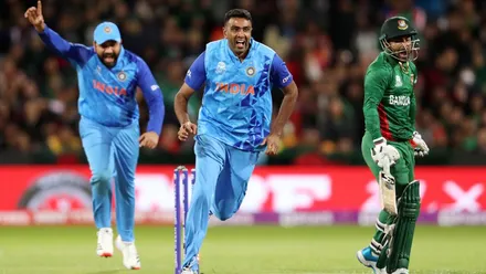 India players erupted in jubilation following KL Rahul's highlight-play