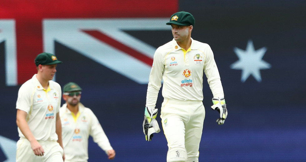 Alex Carrey scored 51 runs for Australia in the first innings of the Adelaide Test