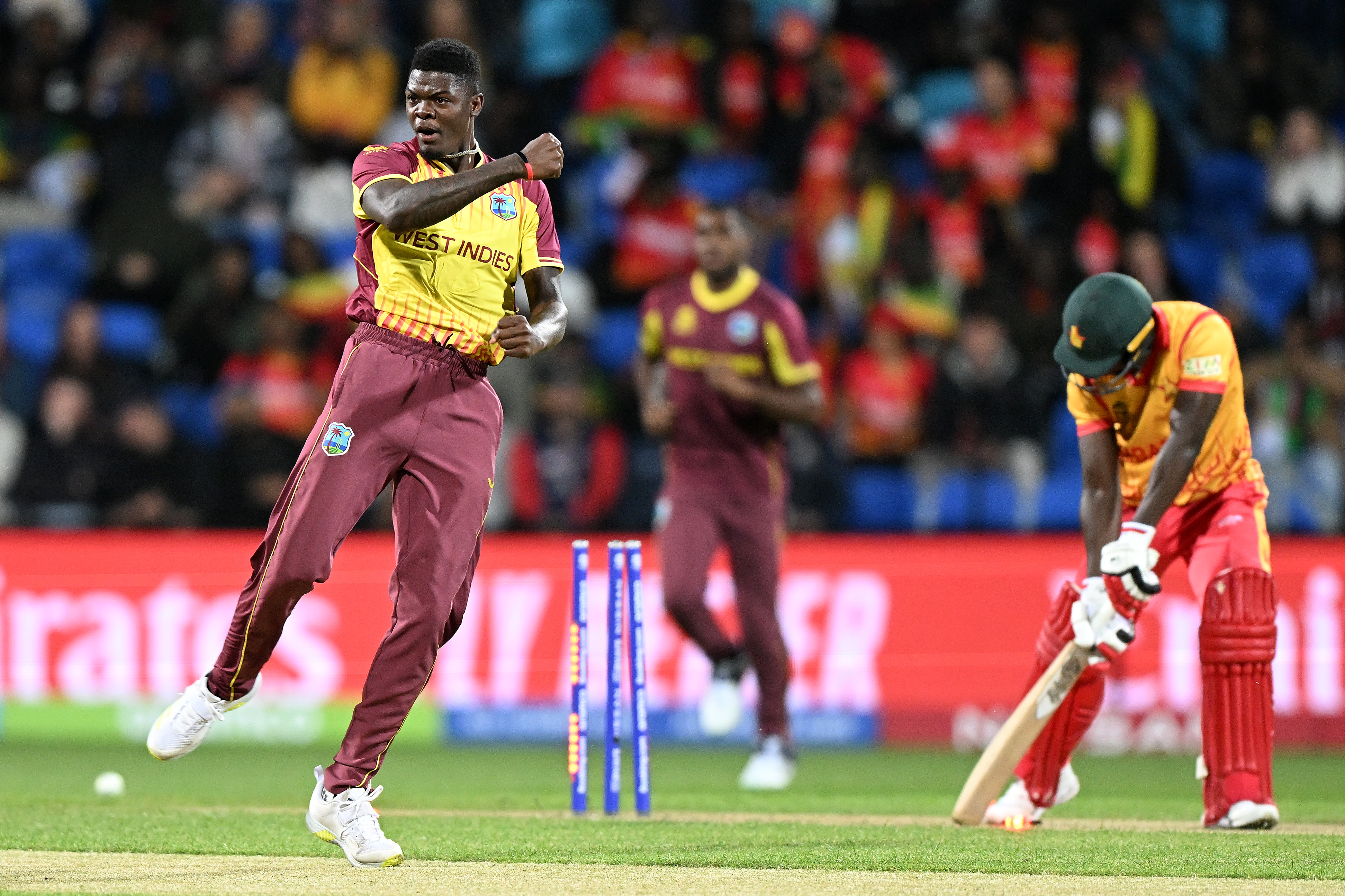 Alzarri Joseph starred with the ball for West Indies versus Zimbabwe.