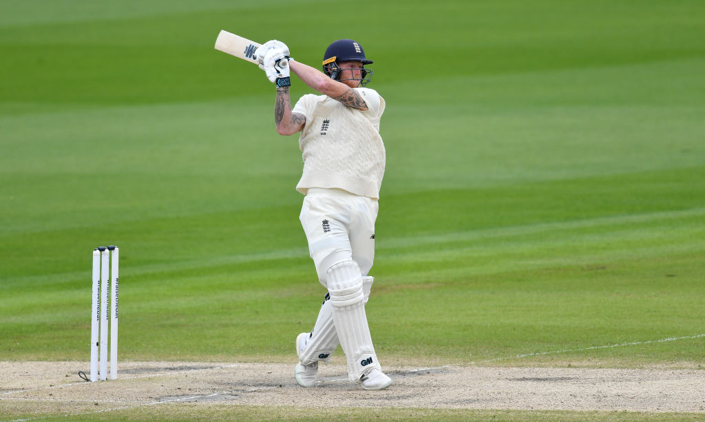 Ben Stokes hit a monster six off Roach