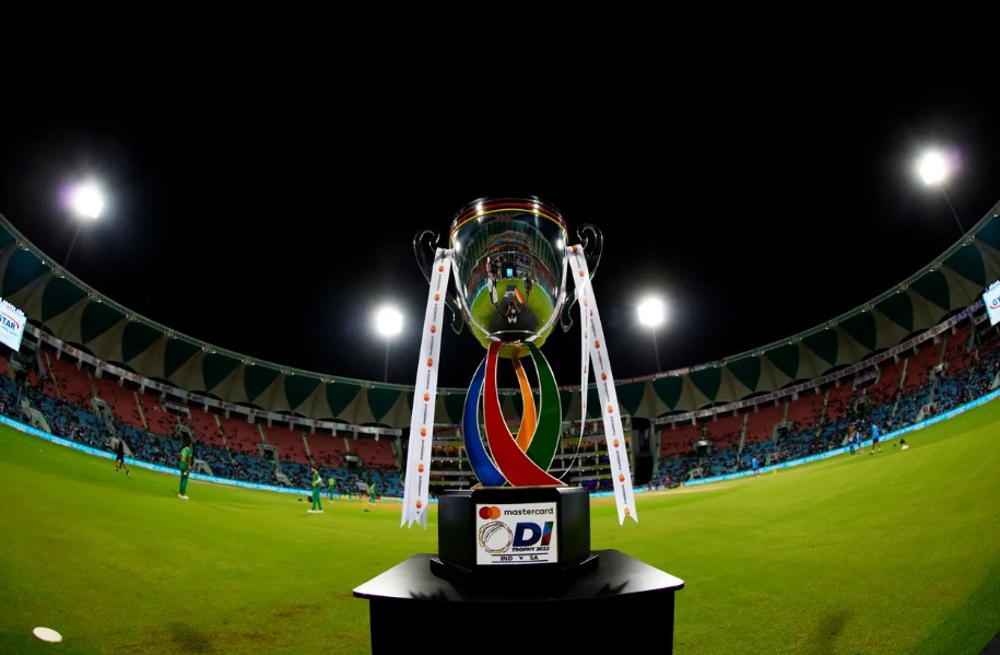 The trophy of the ODI series between India and South Africa.