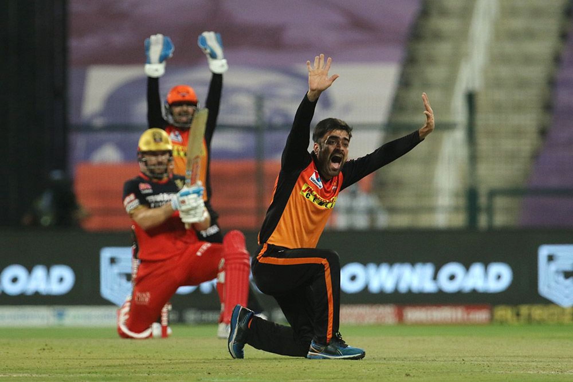 Rashid Khan ended with the match figures of 0/22. 