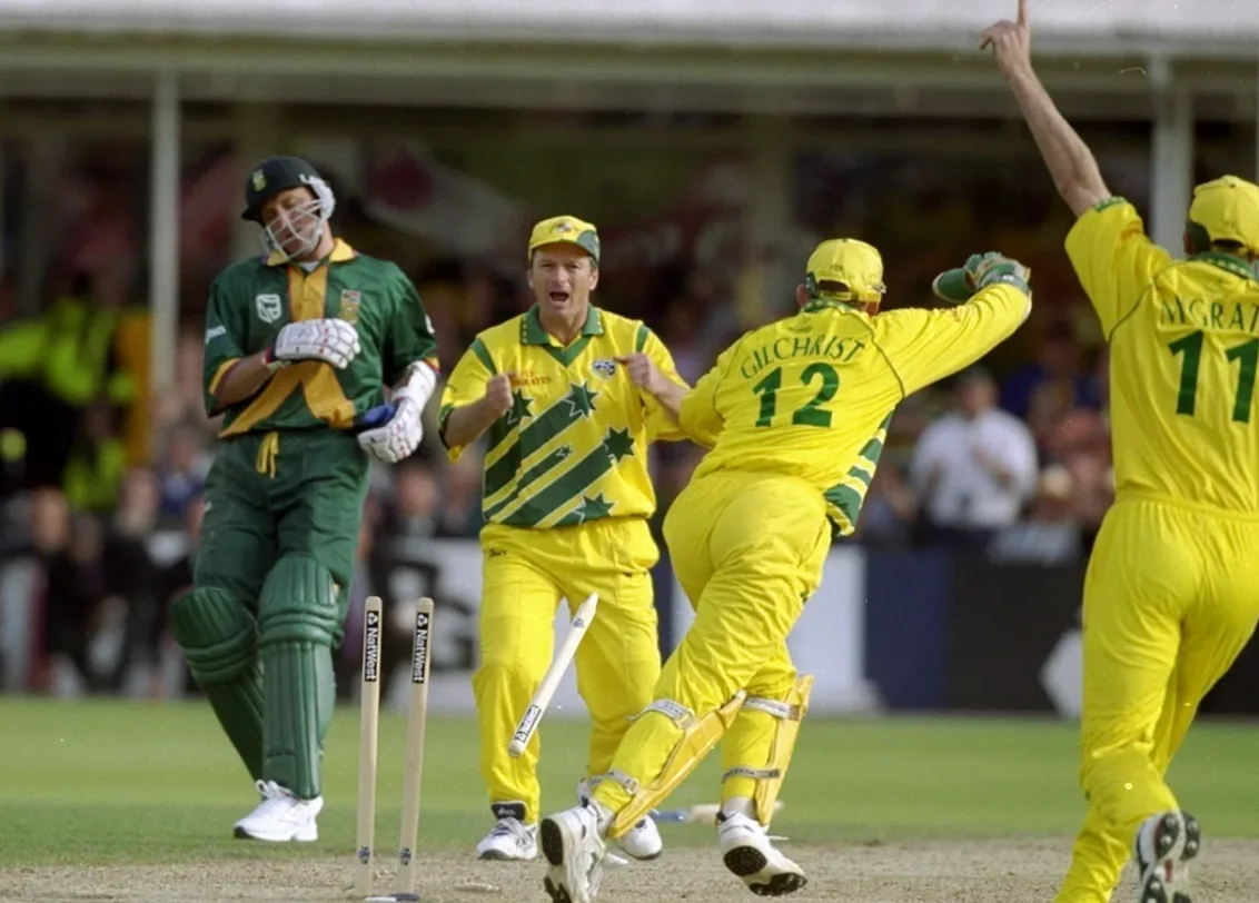 Australian players celebrated after the Semi-Finals ended as a draw.
