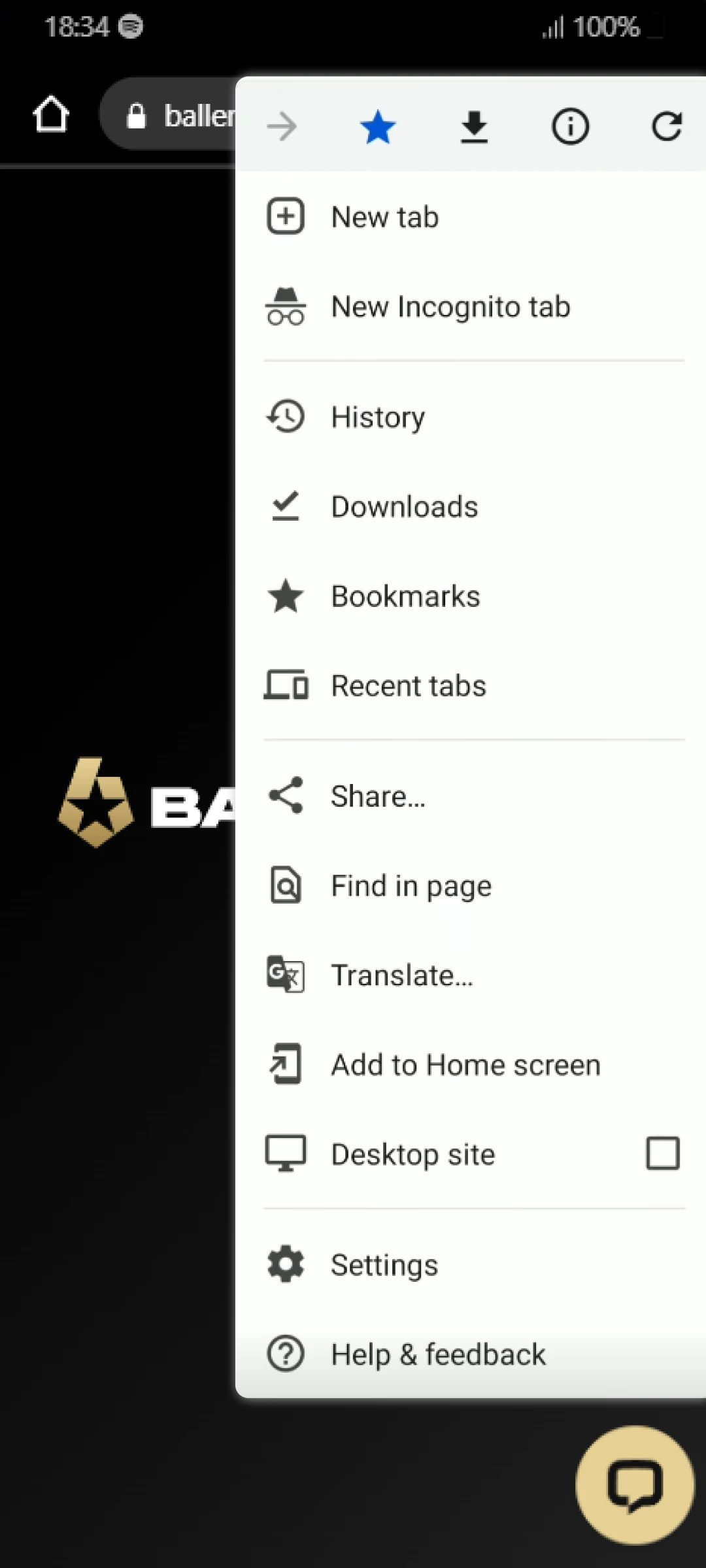 Select “Share” from the menu.