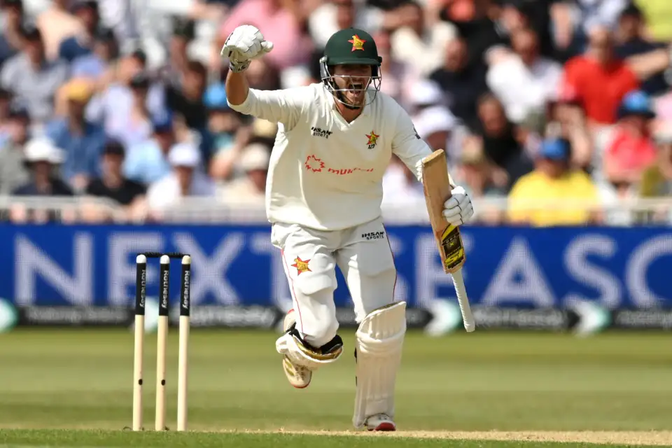 Brian Bennett scored a 97-ball ton in Zimbabwe's first innings effort of 265 against England at Headingly on Day 2 of the one-off Test