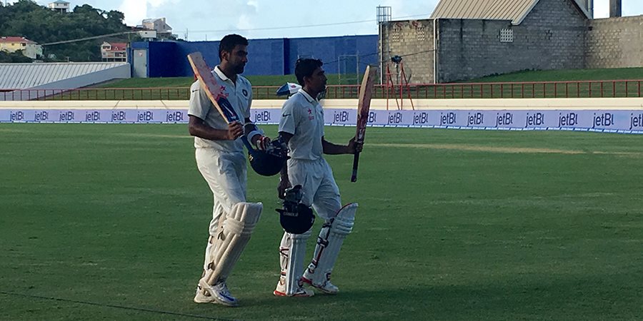 "West Indies se surely ab Saha nahi jaata!" : Twitter reacts to Ashwin and Saha's hundreds
