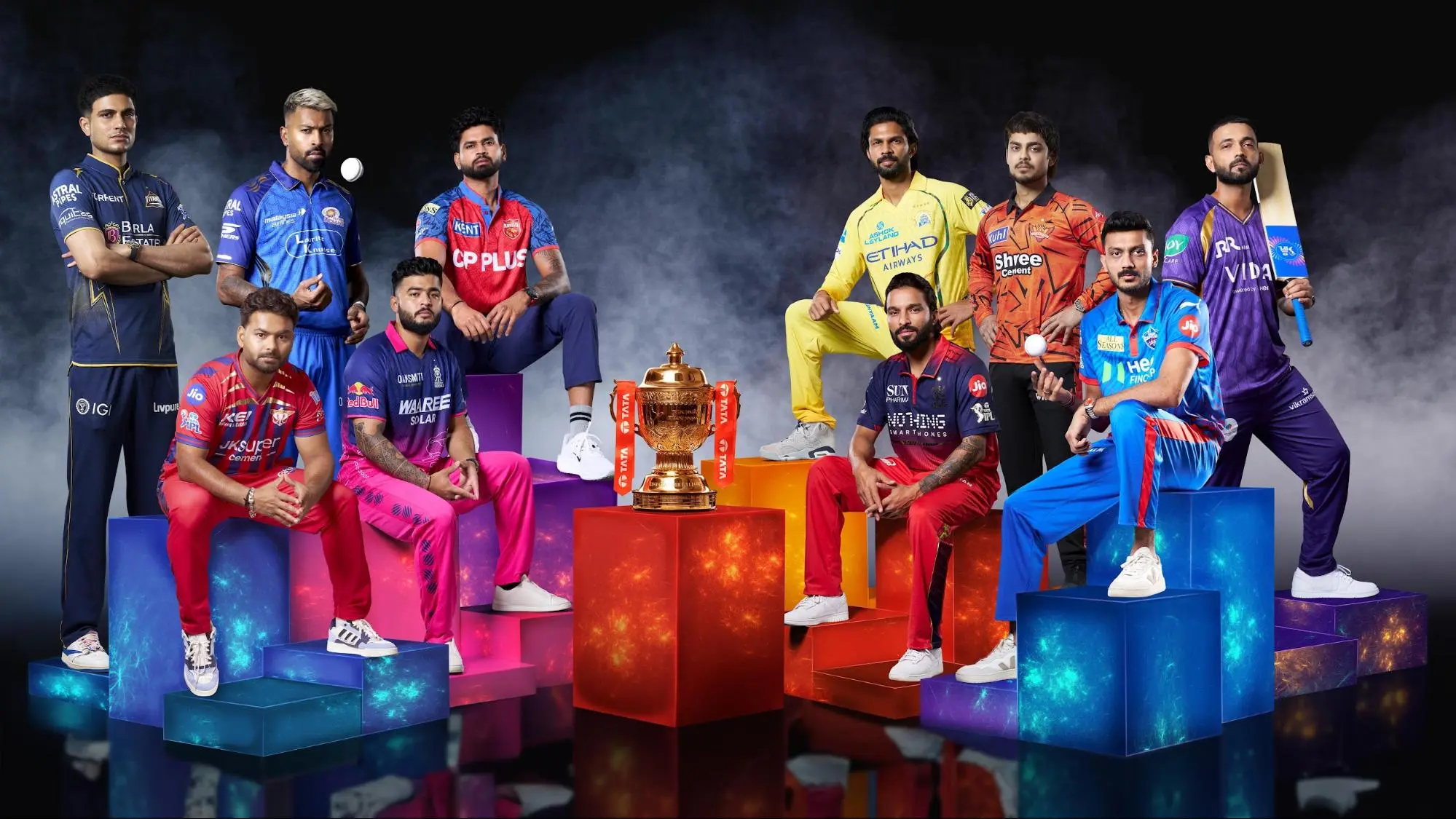 Laughter All Around as Captains Share Fun Moments Before IPL Photoshoot.