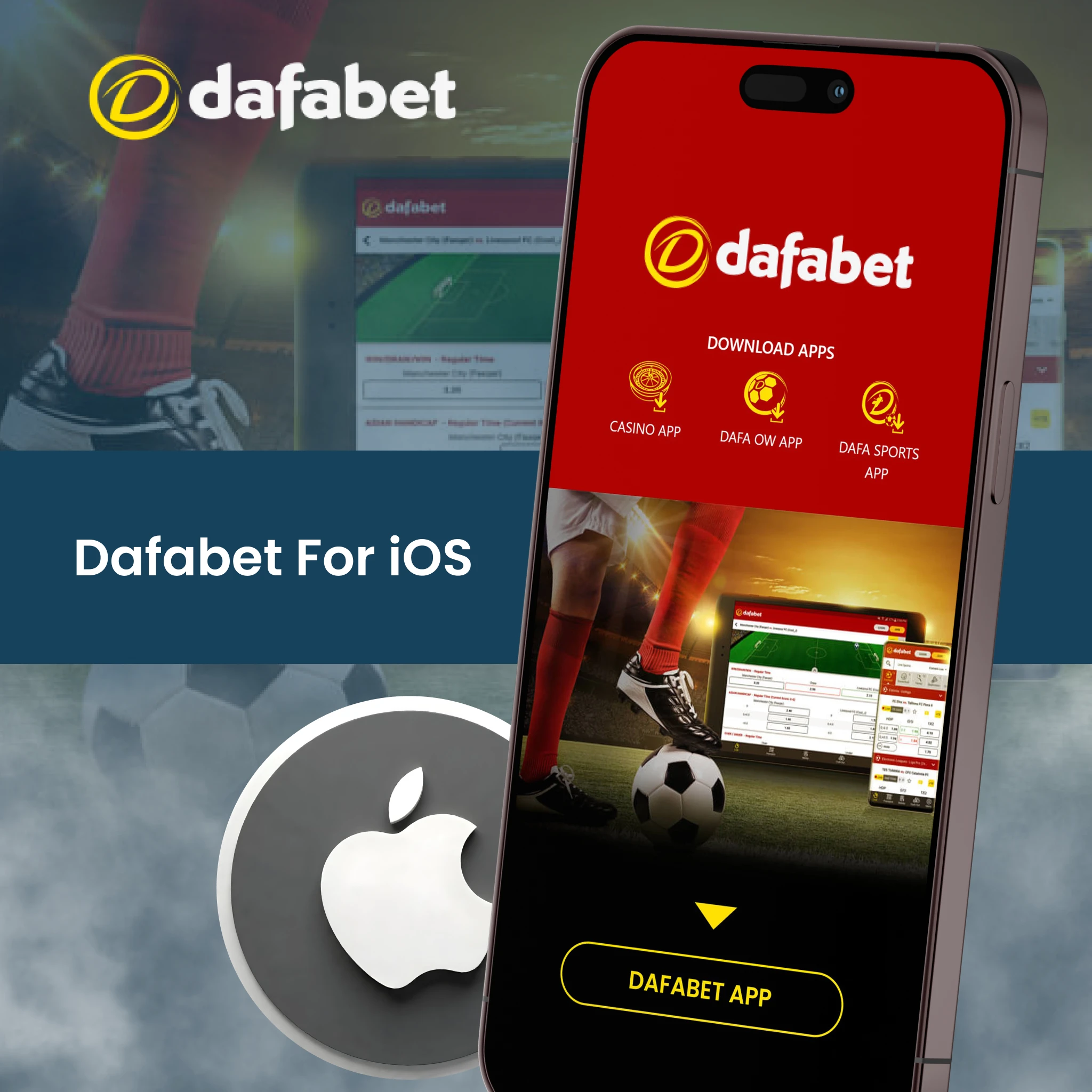 Instructions for installing the Dafabet app on iOS.