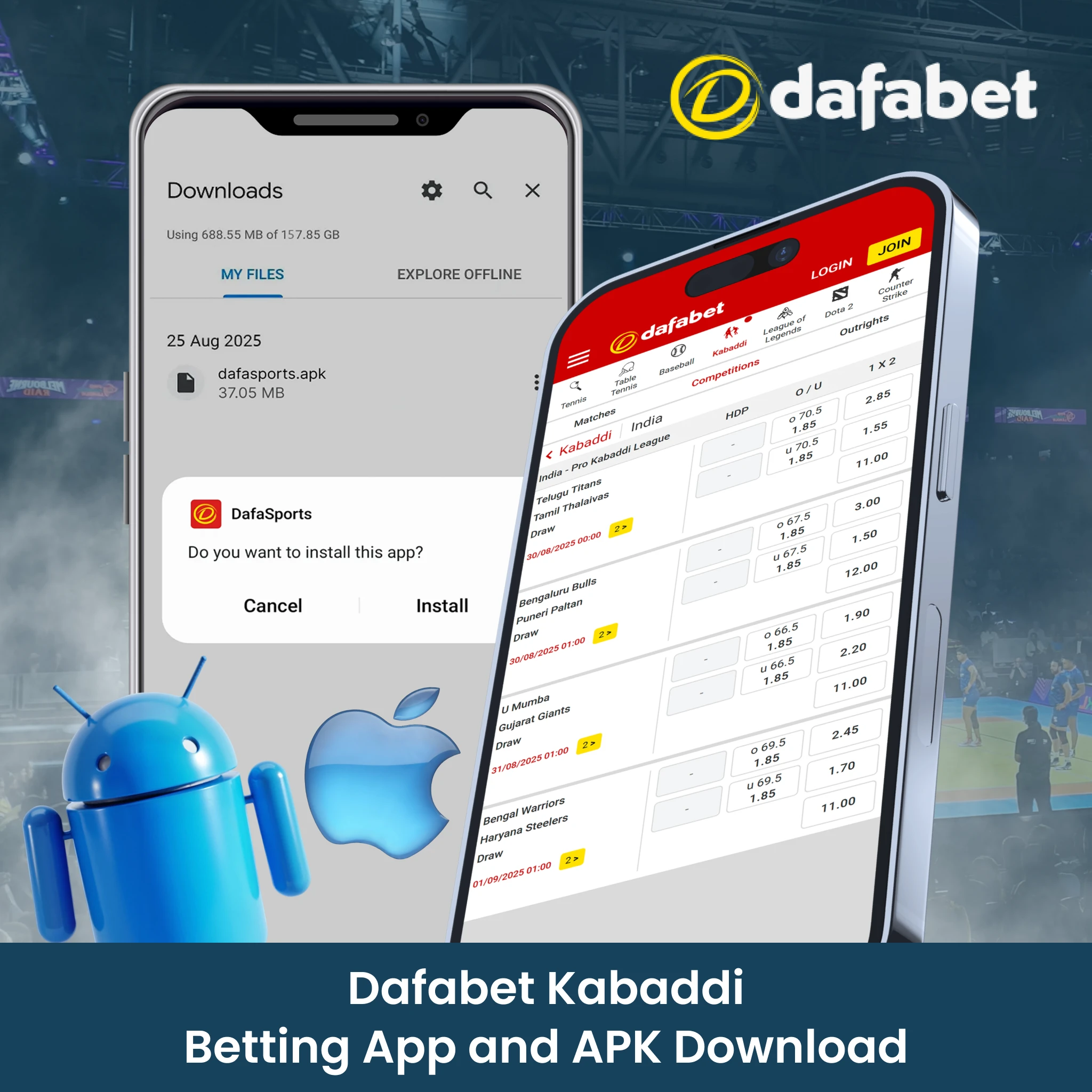 Dafabet Kabaddi Betting App and APK Download.