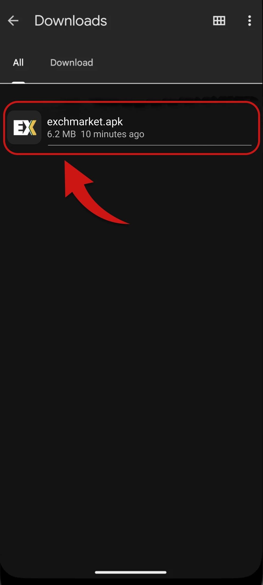 Start the installation on the phone.