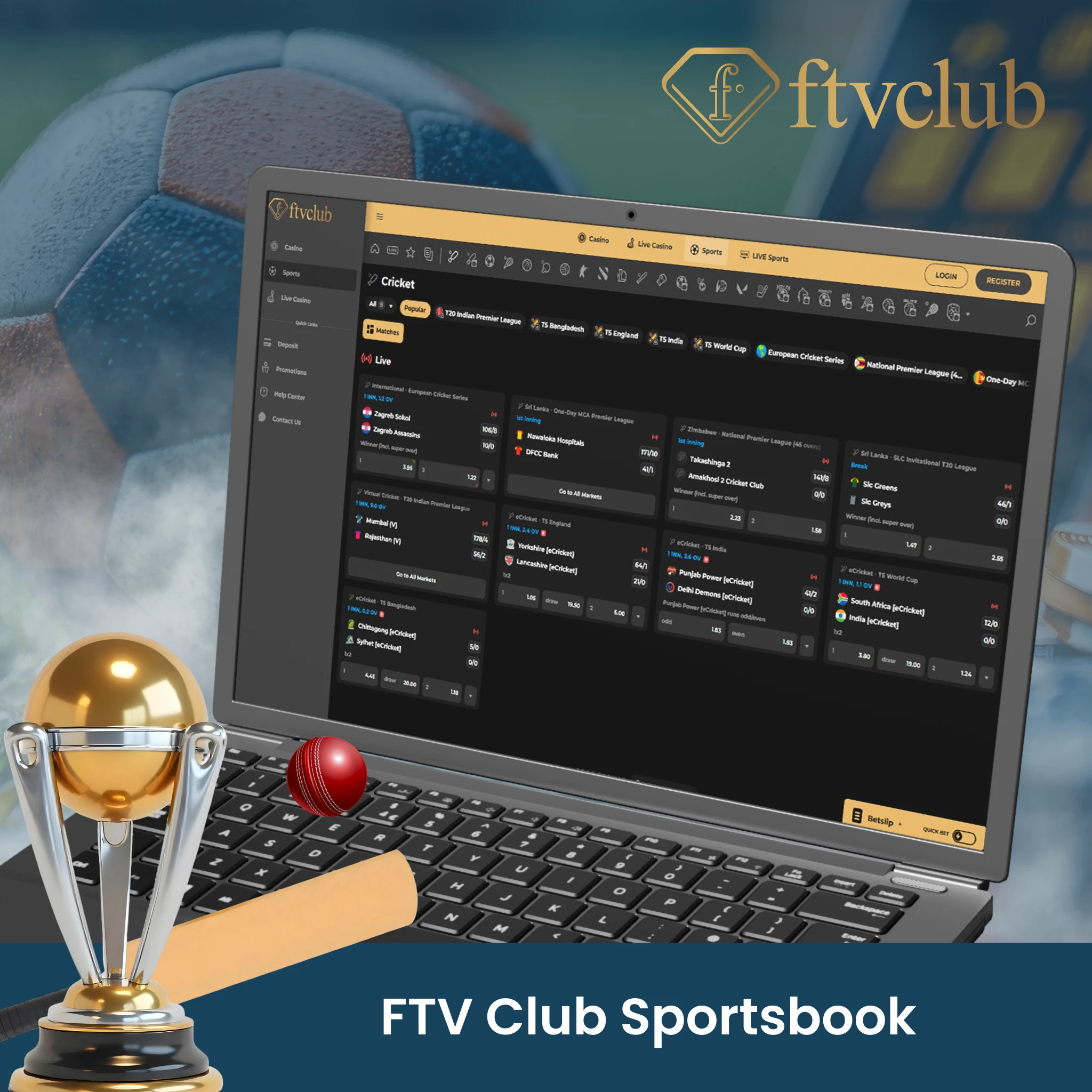 FTVClub’s sportsbook covers popular sports and offers many ways to place bets.