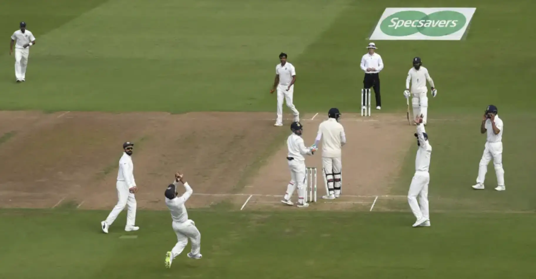 India defeated England by 203 runs.