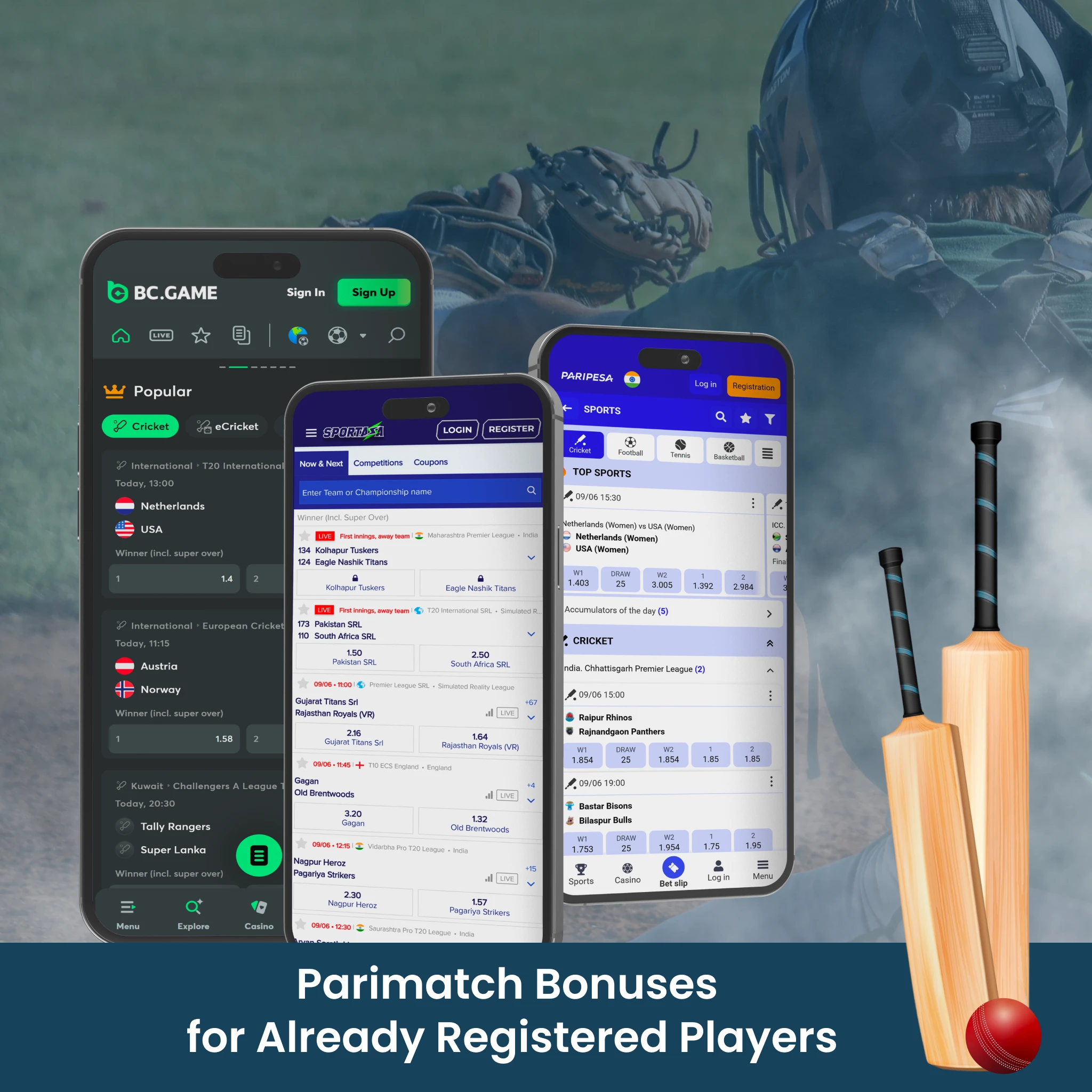 Bonuses for Already Registered Players.