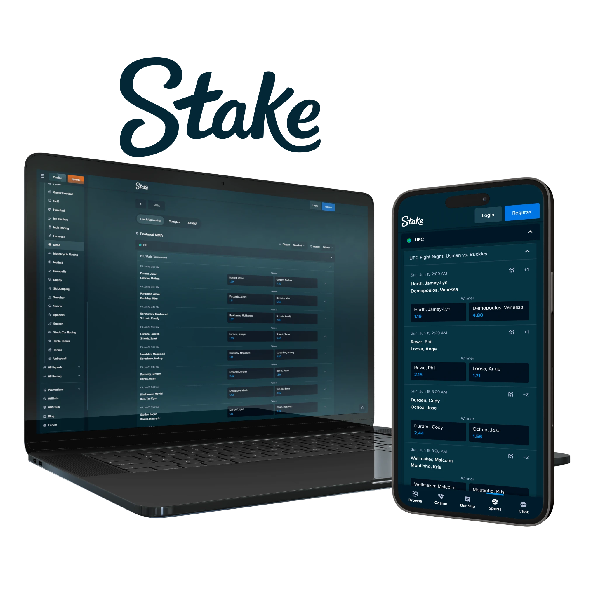 Stake.com - Best MMA bookmaker for crypto betting.