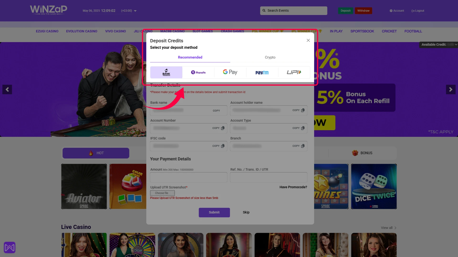 Choose a payment method.